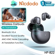 Mcdodo HP-822 ANC + ENC Wireless Earbuds AI Translator Headset AI Headphone AI Translate Earphone Bl