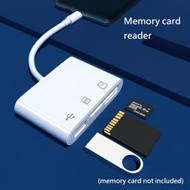 Others - 三合一讀卡器 可裝 TF SD USB Micro SD 記憶卡 - 蘋果 iPhone Lightning 接口 直接文件傳輸