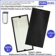 Fits TEFAL PU6010 PU6015 PU6020 PU6025 PU6040 PU6045 PU6065 Air Purifier Filter Set XD6071 XD6061