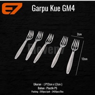 GM4 Plastic Dinner Forks Clear Cake Forks (200pcs)
