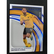Panini Soccer Card 2022 Immaculate Collection Matheus Cunha Wolverhampton Wanderers 198 Sapphire /25