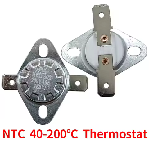 2/5/10PCS Thermostat KSD302/KSD301 40-200C 16A 250V Ceramics 40C 50C 70C 80C 90C 100C 110C 120C 150C