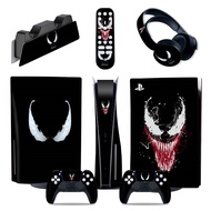 （Corner house） Venom 5 In 1 Set PS5 Standard Disc Edition Skin Sticker Decal Cover For PlayStation 5