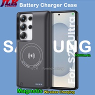 [JLK] เคสเครื่องชาร์จแบตเตอรี่10000MAh ชาร์จไร้สายแม่เหล็กสำหรับ Samsung Galaxy S22 S23 S24 S25อัลตร