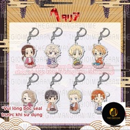 (WEST TEA) HETALIA mica acrylic keychain printed with cute anime chibi image