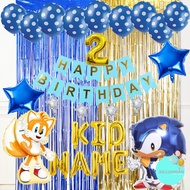 SONIC SIMPLE DECOR/SKIDS BIRTHDAY DECORATION FOIL BALLOONS SONIC BALLOONS