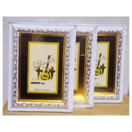 4r photo frame (10x15) white gold carving