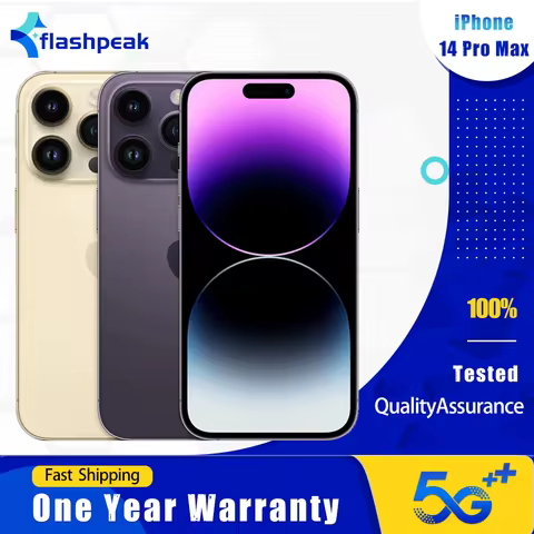 Original Apple iPhone 14 Pro MAX 5G Mobile Phone Face ID NFC 128GB/256GB/512GB ROM 6.7'' 48MP A16 Bi