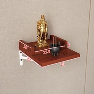 BW-6💚Leopard Pattern Wall-Mounted Fokan Cabinet Shrine Enshrine God of Wealth Guanyin Bodhisattva Altar Seat Shelf Home