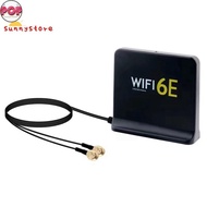 POP Portable 2.4G/5G/6G WiFi 6E Antenna with Cable Indoor Wireless Antenna with Magnetic Bottom for 