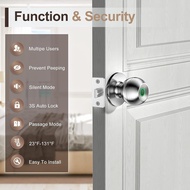 Fingerprint Door Lock，Smart Door Knob, Smart Lock Biometric Door Lock Fingerprint Door knob with App