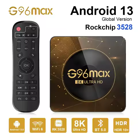 Android13 8K Smart TV Box Wifi6 Transmission Rockchip3528 32G 64G Large Memory G96max A13 Media Play