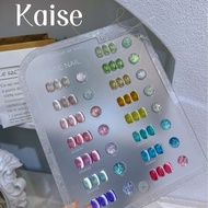 KAISE เซ็ทสีลูกแก้วซาติน สีแฟลช 30สี เซตสีเจลทาเล็บ แถมชาร์ตสำเร็จรูป - wenails