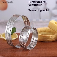 flashquick 5/6/7/8/9/10 CM Perforated Tart Rings With Hole Stainless Steel Tart Bottom Tower Fruit P