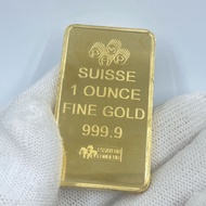 A Swiss Bank Gold Bar Commemorative Coin 1 oz Alien Gold Coin Coin Foreign Currency Collection Godde