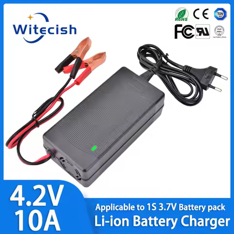 4.2V 10A 18650 Lithium Battery Charger for 1S 3.7V 18650 battery fast Charger It comes with alligato