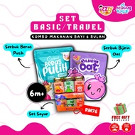 💛 Kombo Izzly Baby Food Makanan Bayi 6 Bulan Month Bubur Porridge Oat Barli Puri Puree Serbuk Perasa