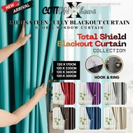 【Ready Stock】Langsir Blackout 99% Penghalang Cahaya Langsir Tingkap Murah Siap Jahit Cangkuk & Ring 