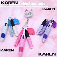 KAREN1 Bling Nurse Set, Portable Retractable Nurse Pen Pack, Keychain Rotatable Nurse Badge Set
