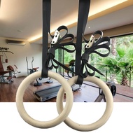 Ring Birch Gymnastics Ring Sports Wooden Ring Bold Fitness Ring Fitness Wooden Ring Belt Webbing