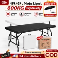 【WTHB】4FT 6FT Meja Lipat Foldable Table Heavy Duty Foldable Banquet Table Outdoor Event Catering Din