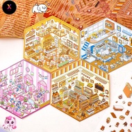 FS 3 Pcs [Operation Store Series] Cute Journal Stickers Waterproof Sticker Paper Scrapbooking Materi