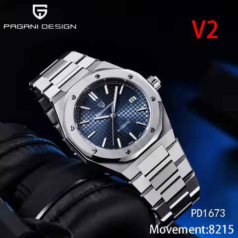 2025 PAGANI DESIGN PD1673 Sport Men Watch Automatic Mechanical 10bar Sapphire Stainless Steel Waterp