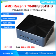 SZBOX S78 Ryzen 7 7840HS/8845HS หน้าต่างพีซีขนาดเล็ก11 Pro DDR5 5600Mhz PCIe4.0 Nvme WIFI6 SSD คอมพิ