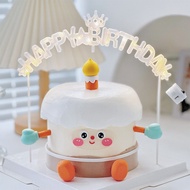Creative glowing birthday happy happy birthday letter light cake decoration LED light board