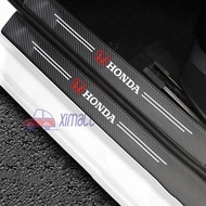 【fast delivery】Honda Carbon Fiber Leather Threshold Strip for STREAM CIVIC  VEZEL CITY FIT CIVIC FD FREED JAZZADV150【ximall】car accessories