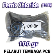 Pelarut PCB Etching Feriklorit Feri klorit Isi 100gr Besi Feri klorida FeCl3 Untuk cetak Buat PCB
