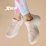 Xtep Women Running Shoes Support Rebound White Wear-Resistant Comfortable Lightweight
