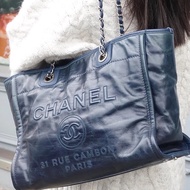 Chanel 香奈兒 海軍藍 沙灘包💙