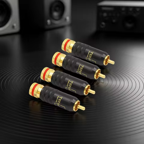 RCA Connector Plug Male Headphone Terminal Gold Plated Copper WBT-0144 With Screw Locking For Solder