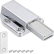 QUARKZMAN 1 x Magnetic Push Fasteners for Cabinet Door, 1.89 x 1.57 Inches, Pressure to Open, Door C