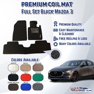 Premium Customized Single Color Coil Car Mats Mazda 3