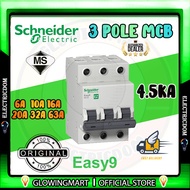 Schneider Easy9 6A 10A 16A 20A 32A 40A 63A 3 Pole MCB 4.5KA