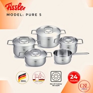 Fissler Pure Collection 5 pot set Piece (4 pots 1 pot)