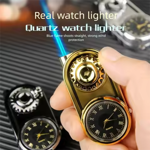 8866One Handed Rotating Decompression Igniter Windproof Blue Flame Customizable New Genuine Watch Li
