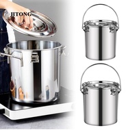 [Htong] Stainless Steel Canning Pasta Pot Airtight Sealed Bucket with Handle for Universal Kitchen F