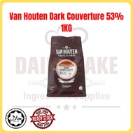 Van Houten Dark Chocolate Couverture 53% 1KG/Van Houten Coklat Gelap Couverture 53%/Ingredients/Baha