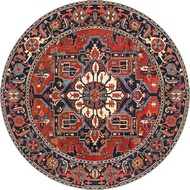 Round Area Rug Vintage Moroccan Carpet Non-Slip Floor Mat for Living Room Bedroom Home Decor