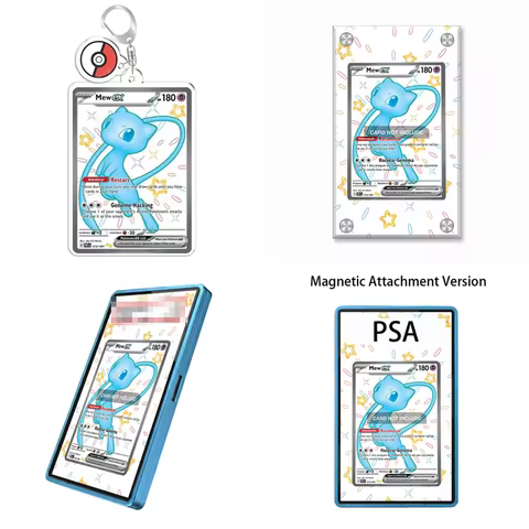 Art Display for Pokemon Paldean Fates Mew Ex Anime Expand Art Fans Gift Recyclable Acrylic Protectiv