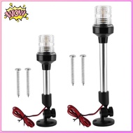 [WOW] White LED Fold Down Boat Stern Light Boat Anchor Light for Pontoon And Fishing Boat