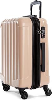 Expandable Hardside Carry On Luggage 22x14x9 Airline Approved Rolling Suitcase with Double Spinner W