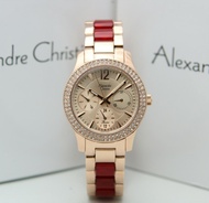 Jam Tangan Alexandre Christie AC 2463 MERAH Wanita RED Original