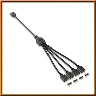 [chasoedivine.] 5V 3-Pin Extension Cable for Computer Motherboard 1 Point 4 Hub Cable Connection Ext