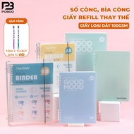 A5 B5 Plastic Notebook with Refill Paper 100GSM ClassMate Checkered Stainless Steel Notebook with Re