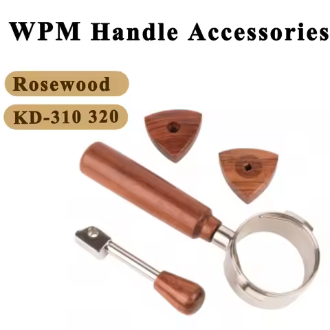 Welhome/WPM Coffee Machine Ross Wood Bottomless Portafilter 58MM brewing Handle Accessories Portfilt