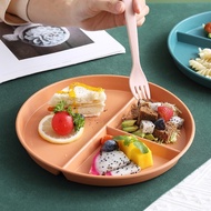 Family round 3-compartment diet plate Cute breakfast Salad plate diet plate Cute Plate